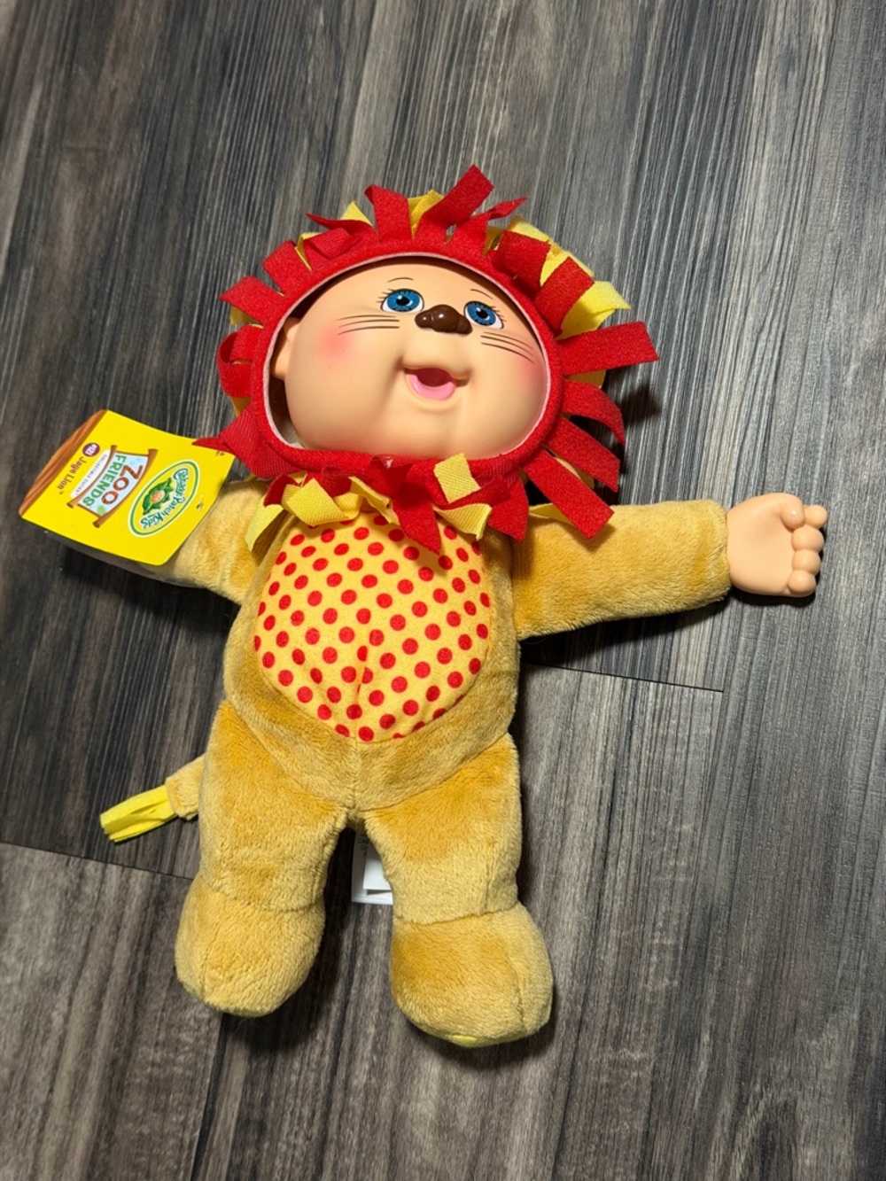 NWT Yellow Plush Lion Doll with Red Mane - Kids Toy